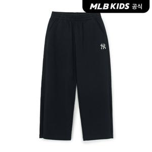 [MLB키즈 공식] 25FW 베이직 스몰로고 스트레이트 팬츠 NY (Black) 7APTB1054-50BKS