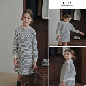 [빈]BZ58SK01IV 스트라이프 스커트 팬츠