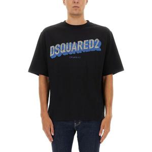 디스퀘어드2 그래픽 프린트 크루넥 반팔 티셔츠 S74GD1445 D200