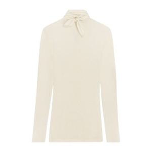 르메르 펄 화이트 하이 타이 넥 롱 슬리브 스웨터 TO1469 LJ103