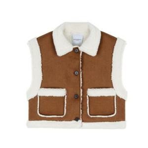 [레코브](레코브) 가죽무스탕배색뽀글이(LK61CZVT512X)