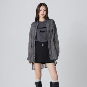 [랩]오버핏 멀티 주름 체크셔츠(AR3WB822)