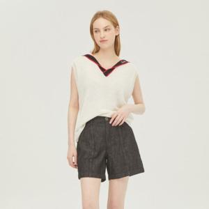 [베네통]세일러 배색 슬리브리스 니트_BAKVE1331
