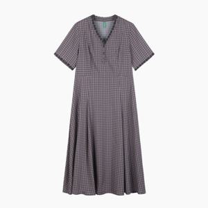 [베네통]체크 원피스_BAOP98431