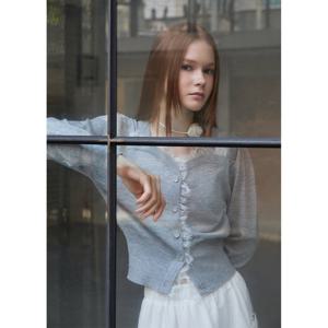 [에고이스트][BL] 레이스 포인트 하트넥 니트가디건(ER3OKG03)