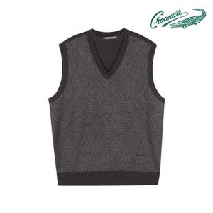 [크로커다일] 베이직 V-nerck 니트 조끼 CDAA5KV3302