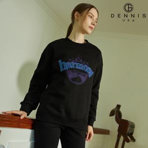 데니스골프 25FW신상 여성 아트웍 레터링 기모 맨투맨_RAQFLTS051