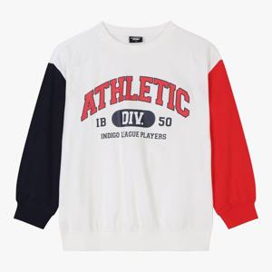 [인디고뱅크키즈]미니쮸리 소매배색 맨투맨 IKMA23W02