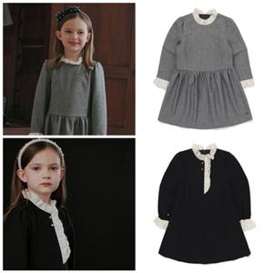 빈[BEEN]HP BZ54OP02GYBZ540P03BK 2종택1 그레이 셔링 원피스 블랙 배색 러플 원피스PG