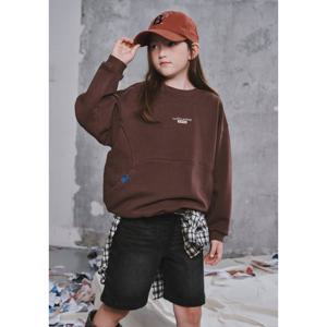 [블루테일]AZG4TS01BN 브라운 절개 맨투맨