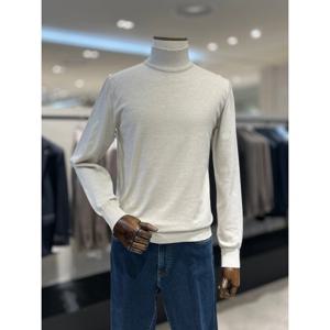 [레노마캐주얼]25년 F/W 부드러운 반폴라 아이보리컬러 남성필수 소프트니트 RRCIKT91A EK3653