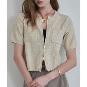 [르니앤맥코이]MARIO소프트 반팔 투웨이 니트 집업 ML10KJ700FCY