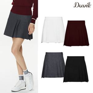 듀빅 여성 엠보 프린트 언발란스 플리츠 큐롯 DF3WCU471