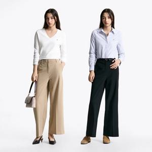 [공식][타미힐피거] 스트레치 와이드 크롭 팬츠 2종 택1 (T22F7WPC050WT2)