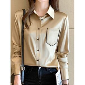 [귈림][귈림] 포켓 새틴 블라우스 (G5SBL005P)