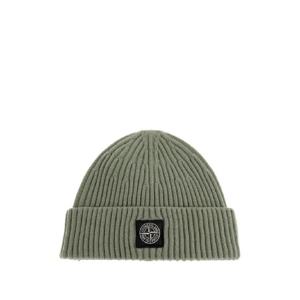 스톤아일랜드 로고 패치 골지 니트 비니 N100002S00C3