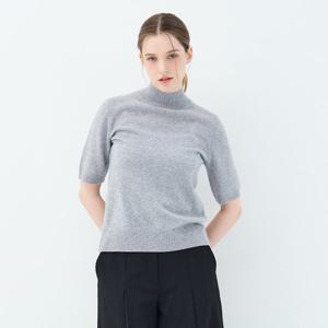 [유닛]캐시미어 반팔 소매 란타나 모크넥 풀오버 (UFKKMN330C-M/