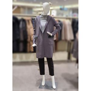 [트리아나]MARIO소고 토끼털주머니장식 롱후드니트카디건AI4GA06