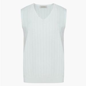 [린]MARIO린 브이넥 슬리브리스 니트 탑 LCKTPF6100