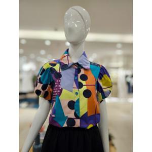 [포커스]MARIO포커스 기하학 퍼프 블라우스  FM5D3BL31775