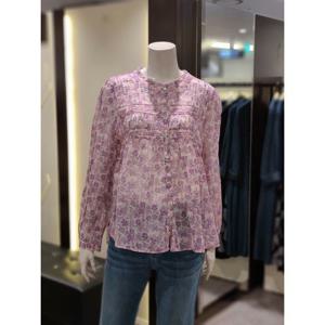 [트리아나]MARIO소고 프릴넥 플라워 프린트블라우스AL2WA34