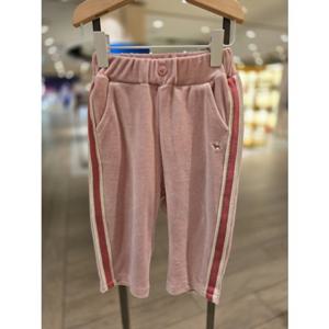 [블루독베이비] 25 FW(핑크)소프트벨로아팬츠(45C1441002)백일 돌 바지 등원 유아 아가옷 선물 (45C1441002