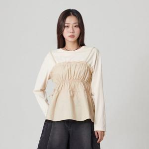 [LAP] 뷔스티에 배색 긴팔티셔츠 AR3WB867