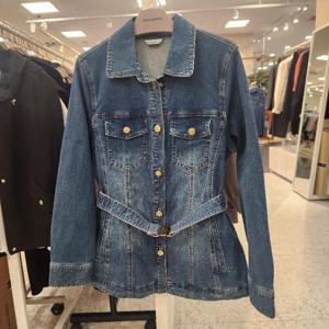 올리비아로렌 HC05 카라 벨트 데님자켓 VVbMJ3F7481