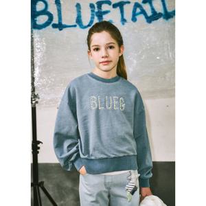 [블루테일]AYA4TS03SB 스카이 블루 크롭 맨투맨