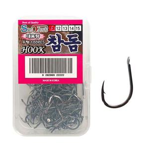 지누바늘 씨타임 국산 참돔바늘 벌크 대용량 지누 바다 낚시 훅