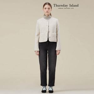 [Thursday Island] 기모 슬림 베기 데님(T238MJE233W)