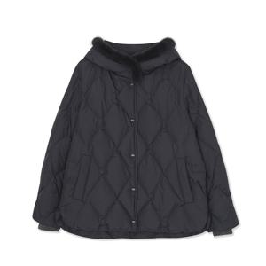 [유닛]밍크퍼 트리밍 후드 호스타 다운 재킷 (UFKWJA4A8T-GREY)