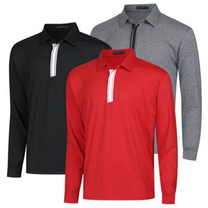 [파파브로] 남성 국산 히든버튼 데일리 카라 긴팔티 LM-KAA-MC341,2,3