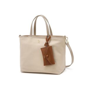 [헤지스]HIBA5F865I1_여성 나일론 베이지 퍼피 로고 토트겸 숄더백 M (카드참)
