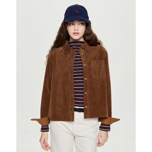 헤지스 여성 25FW 카멜 코듀로이 면혼방 긴팔셔츠 HSSH5D822CM