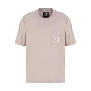 25 FW 아르마니 익스체인지 로고 프린트 패치 포켓 티셔츠 XM000366AF12308 TP442133907