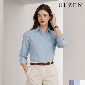 [올젠] 여성 코튼 케주얼 베이직 셔츠 (ZLD5WC2101)