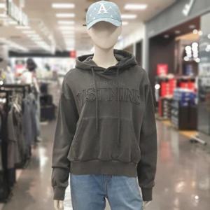 리트머스(LITMUS) HC23 여성용 피그먼트 아플리케 후드 티셔츠 - 차콜 LP3TF618 - 75