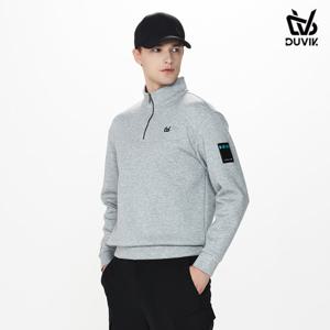 듀빅 남성 하프넥 블루종 와펜 긴팔티셔츠 DF3MTS170MG