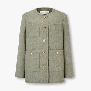 [지컷]울 블렌드 아웃 포켓 미디 자켓[7255410101]_GSGR