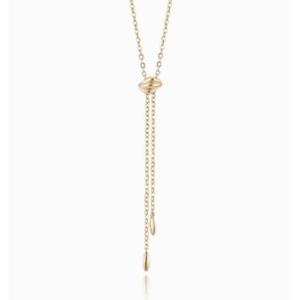 [로이드] 런던노트 투 라인 드롭 14K Y목걸이 LNN25014G