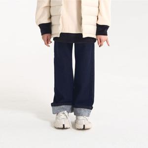 [인디고뱅크키즈]50 할인 부들기모 언페이드 와이드 데님팬츠 IKTJ24WW2