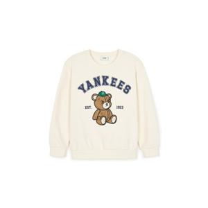 M MLB키즈긴팔티 NQK 7AMTC0144-50CRD 모노베어 아플리케자수 맨투맨 뉴욕양키스