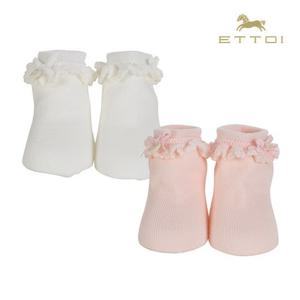 [에뜨와]블라썸신생아양말(IVORY,L/PINK)_07P776081