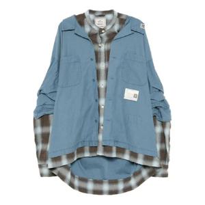 메종미하라야스히로 레이어드 긴소매 셔츠 A15SH082