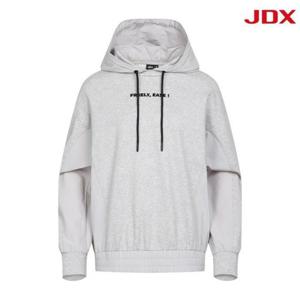 JDX 세이브존07 여성 믹스 후드티셔츠 X2TLV7446-MG