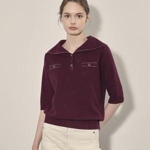 올리비아로렌 MG01 여성용 카라넥 풀오버 VVCBL4F7491