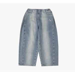 [로엠걸즈(아동)]리벳포인트 폴딩 와이드 데님팬츠 RGTJ25W3P