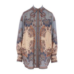 짐머만 인디엔느 프린트 하부타이 실크 셔츠 3498TSS253 BLCMIN