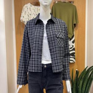 클리지 DP01 레이어드 체크 셔츠 블라우스 CP7MBL11